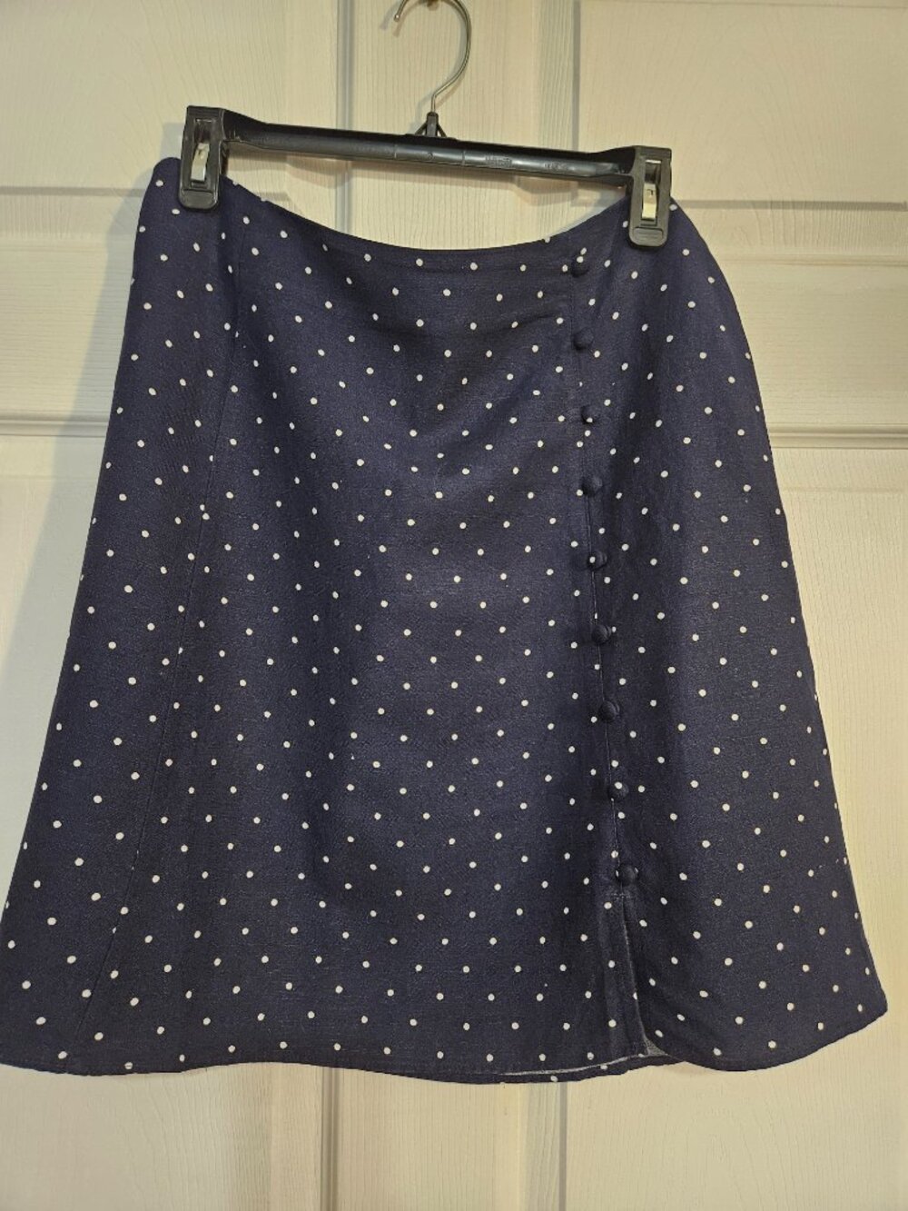 LOFT - SKIRT Blue & White Polka-Dot